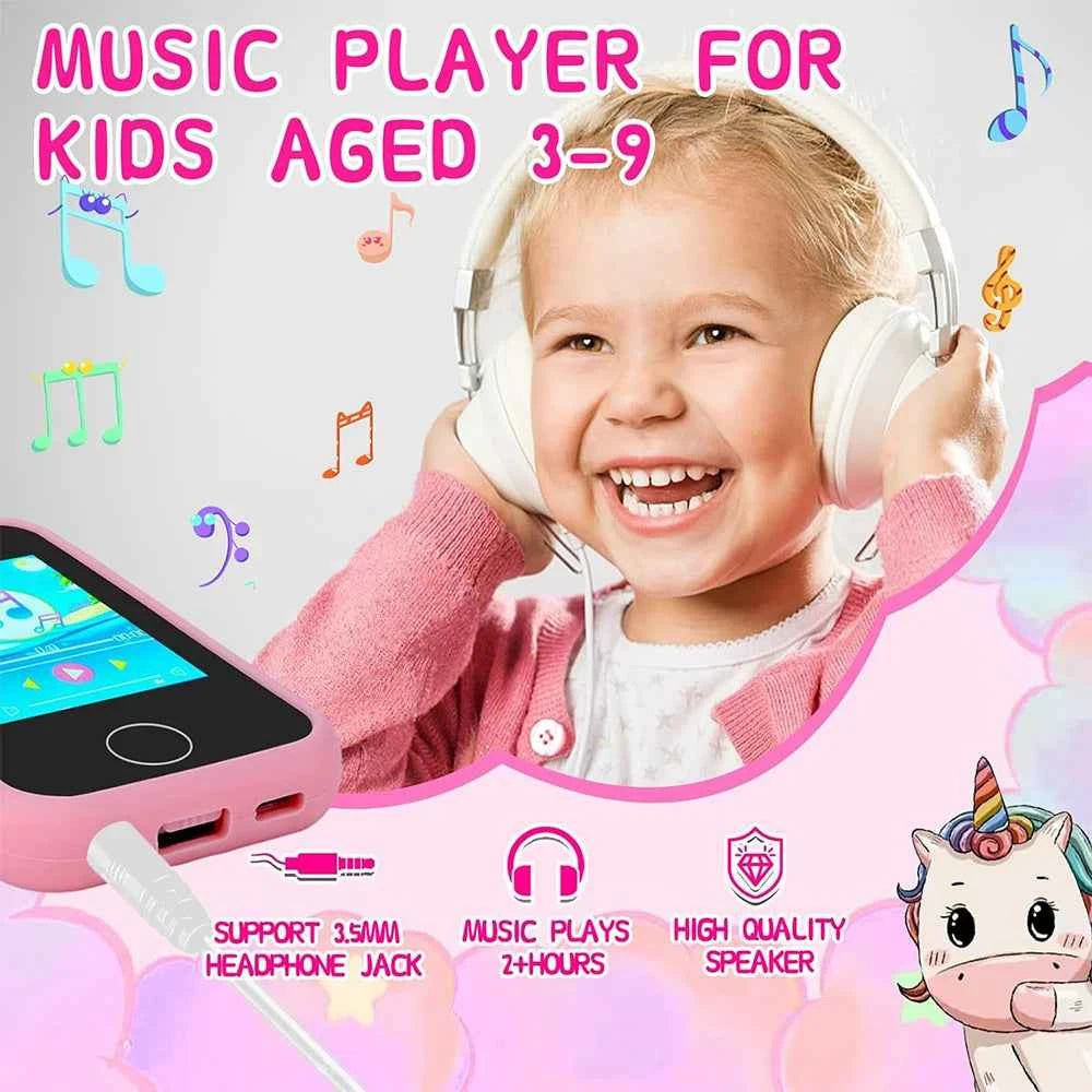 Kids Camera Phone Toy - Educational Touchscreen MP3 Player for Ages 3-8