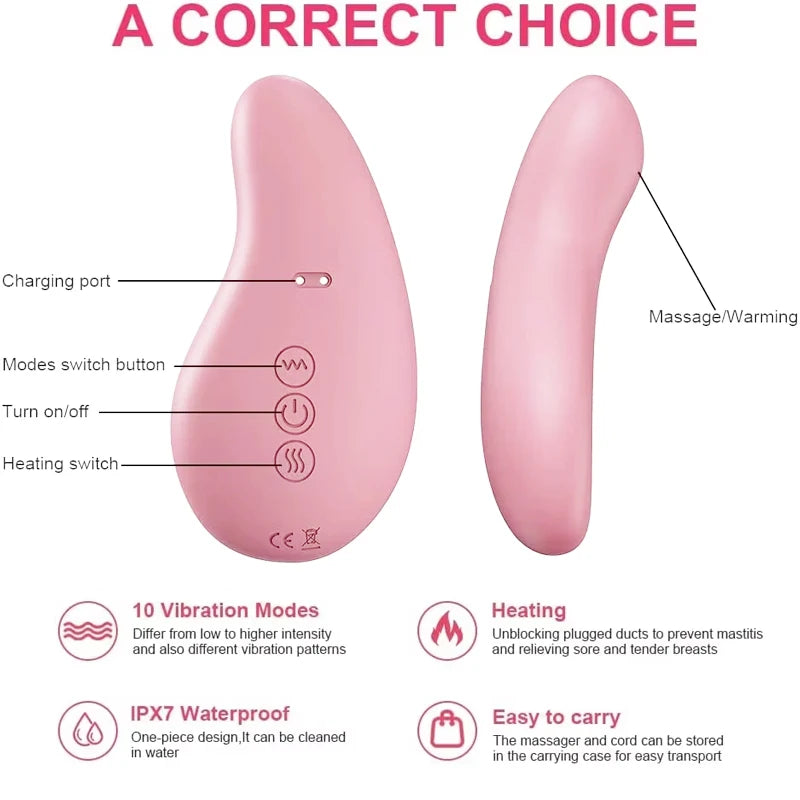 10-Mode Multi-Purpose Lactation & Tension Relief Massager