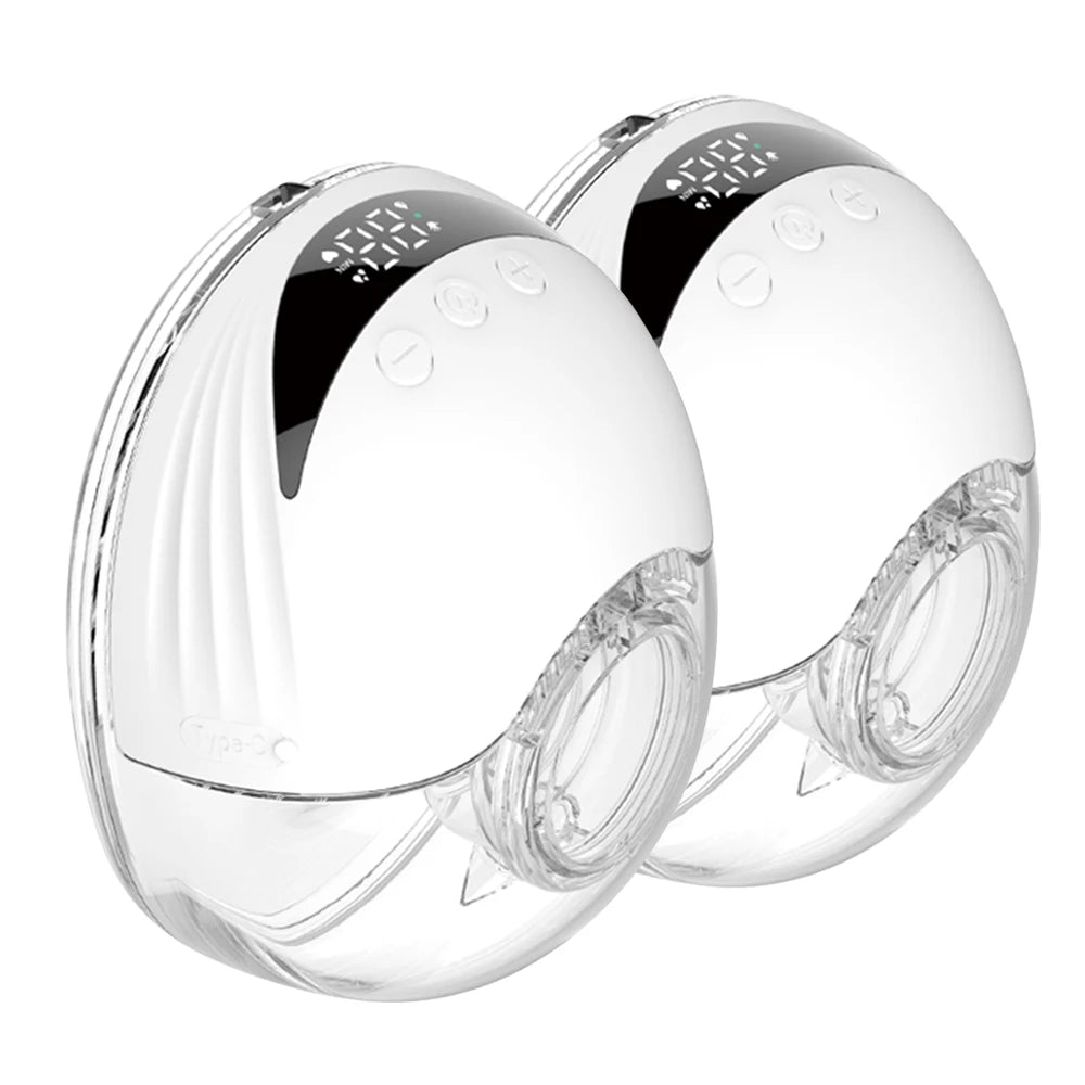 Clear earbud with metallic accents on a white background