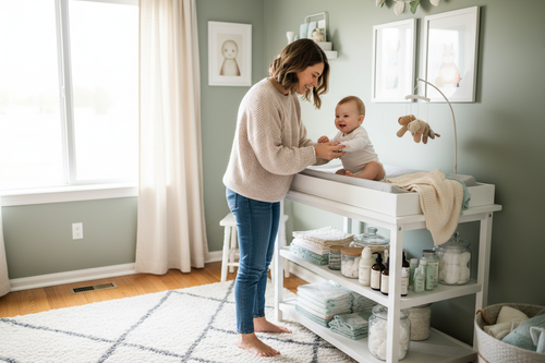 Mother Using Changing Table