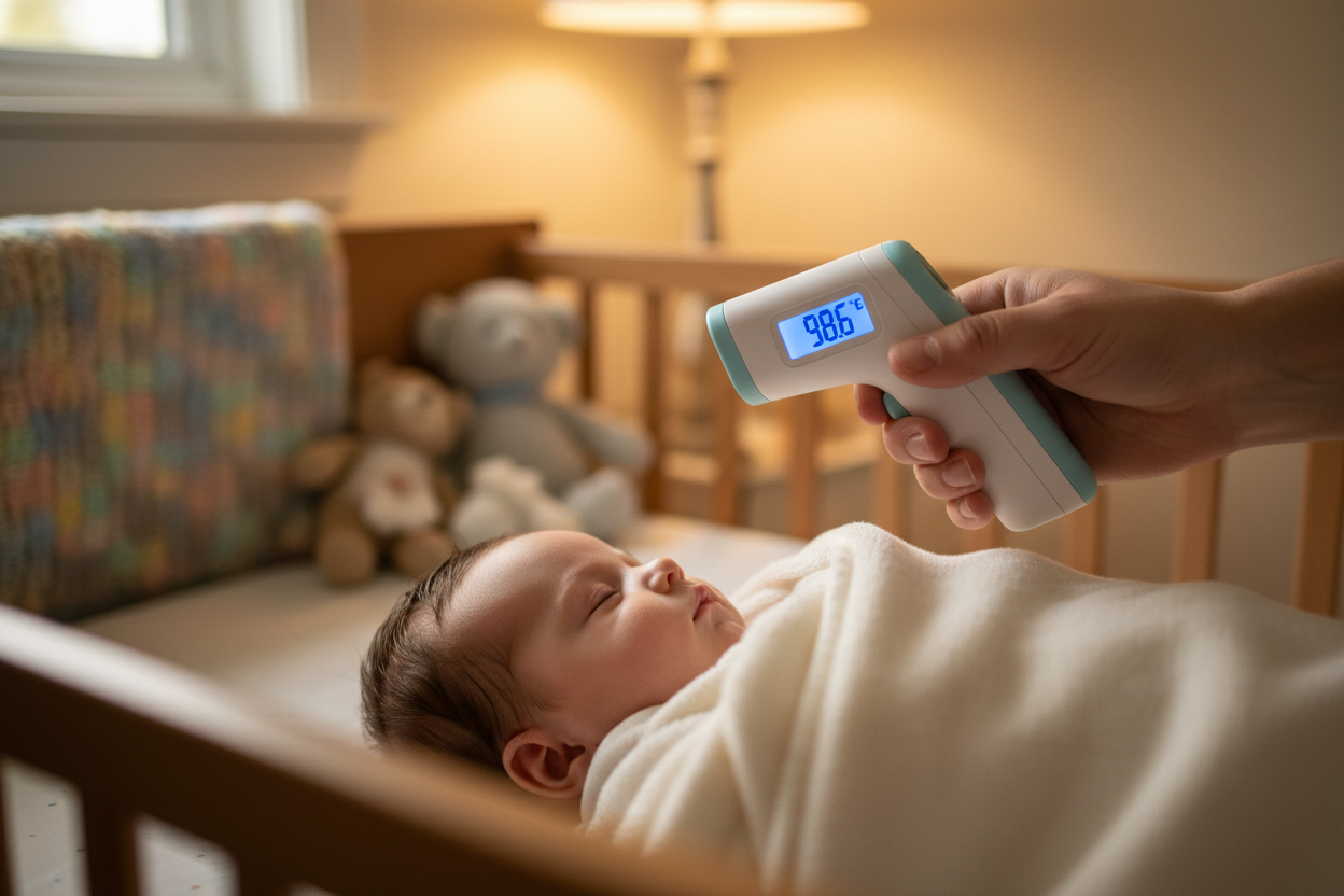 Thermometer in Use - Lifestyle Shot